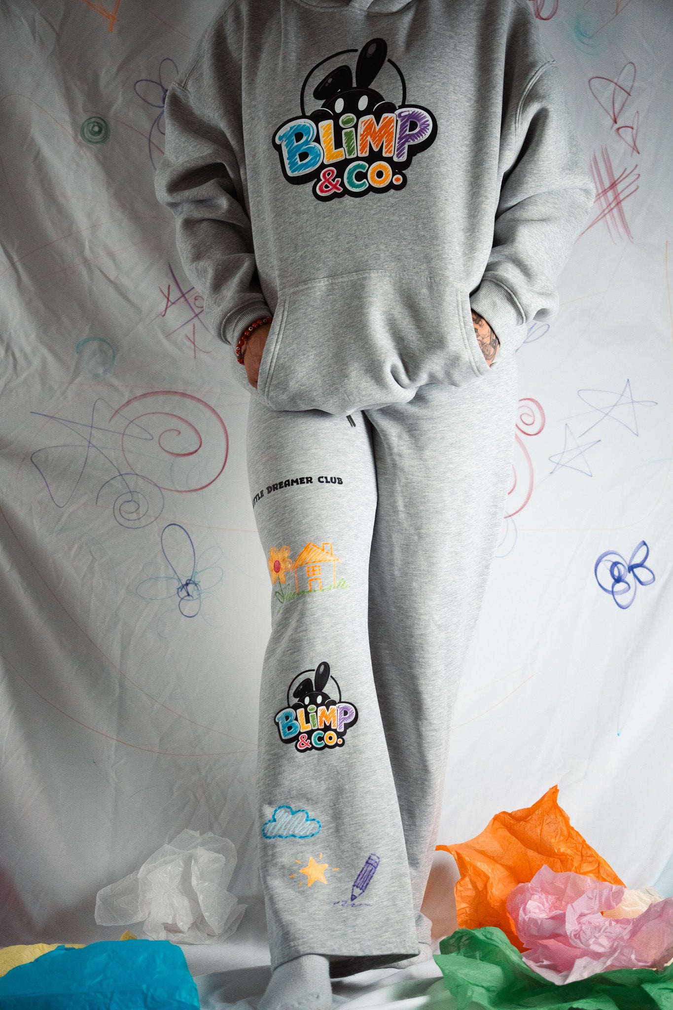 Doodle Straight-Leg Sweatpants